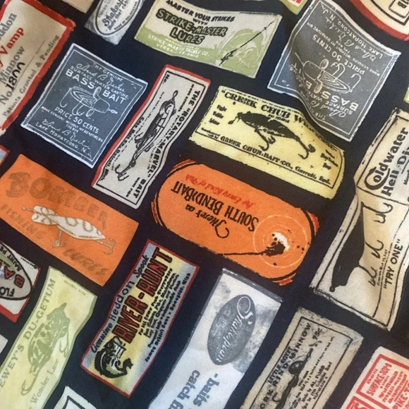 Men’s Columbia swim trunks shorts fishing theme - Picture 7 of 7